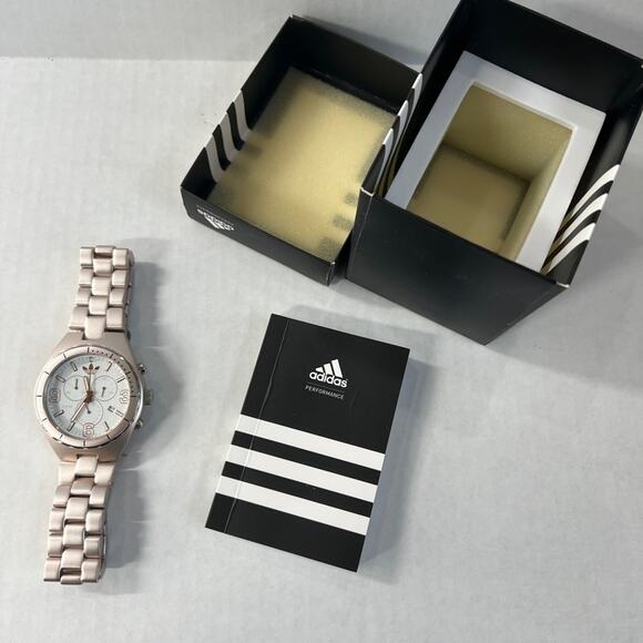 Adidas Metallic Silver Watch with White Dial - Picture 7 of 7